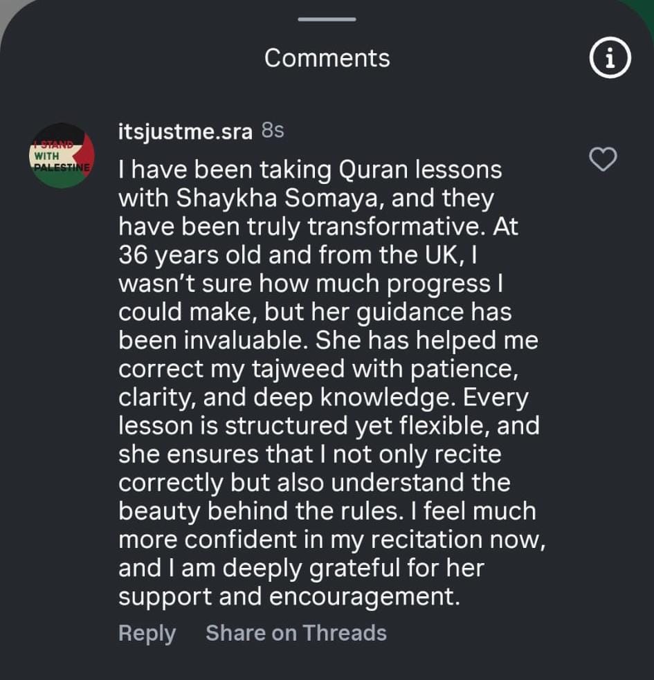 Student testimonial chat screenshot